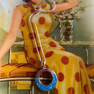 Never Been Used Necklace With Crescent Pendant